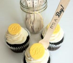  Wooden Forks, Eco-Friendly Biodegradable, Custom Stamp Logo, Perfect for Birthdays, Baby Showers, Dinner Parties, Holidays, Wedding