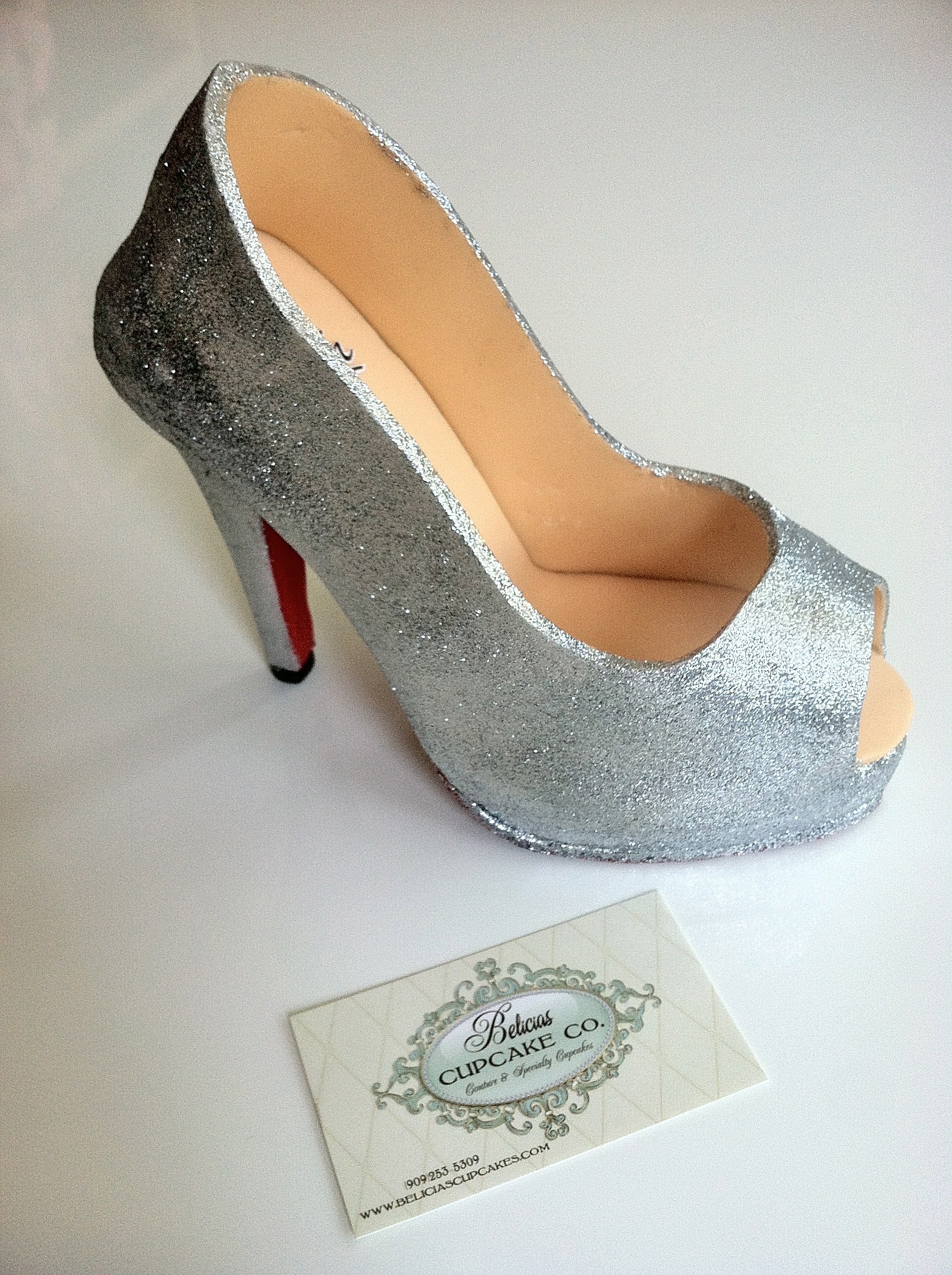 Fondant Shoe Christian Louboutin Inspired, Famous Glitter Stiletto ...